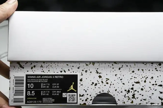 Reps LUCY 4 Retro Jordan Metallic Gold AQ9129-170 0525